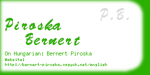 piroska bernert business card